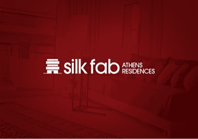 Λογότυπο Silkfab σε κόκκινο φόντο
